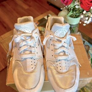 Nike Air Huarache White Sneakers